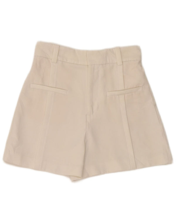 Zara Γυναικείο Ψηλόμεσο Σορτς XS W24 Λευκό Πολυεστέρα