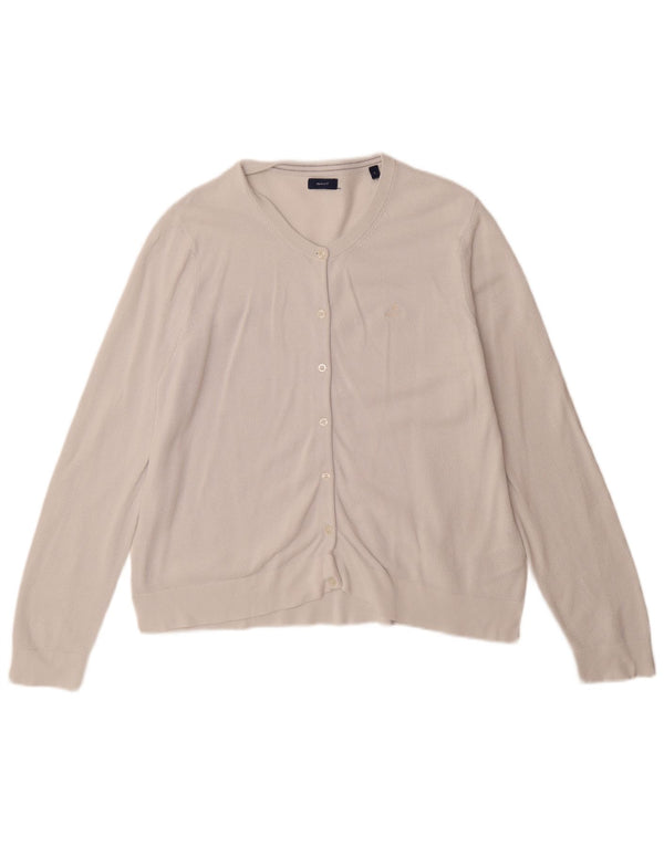 Γυναικείο πουλόβερ Gant Cardigan UK 16 Large Off White Βαμβακερό