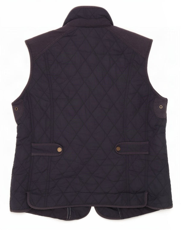 John Lewis Γυναικεία καπιτονέ Gilet UK 16 Large Navy Blue Polyester