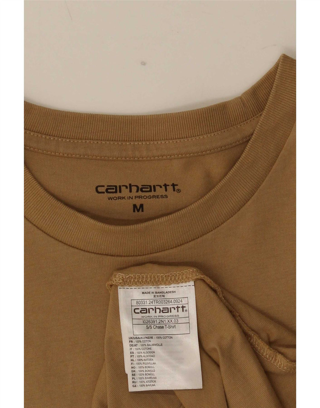 Ανδρικό T-Shirt Carhartt Τοπ μεσαίο καφέ βαμβακερό