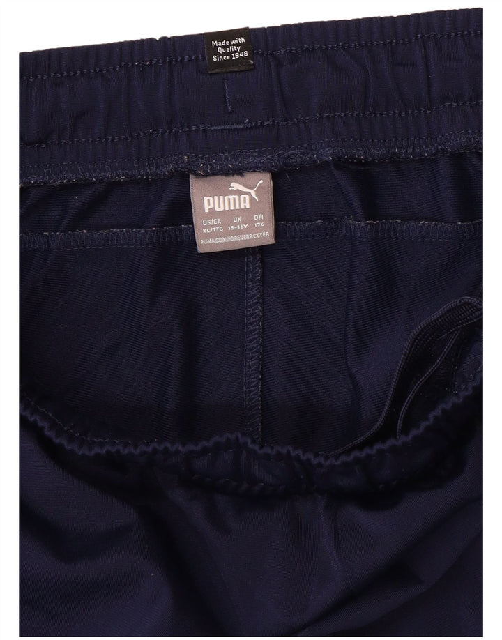 PUMA Boys Tracksuit Trousers Joggers 15-16 Years Navy Blue