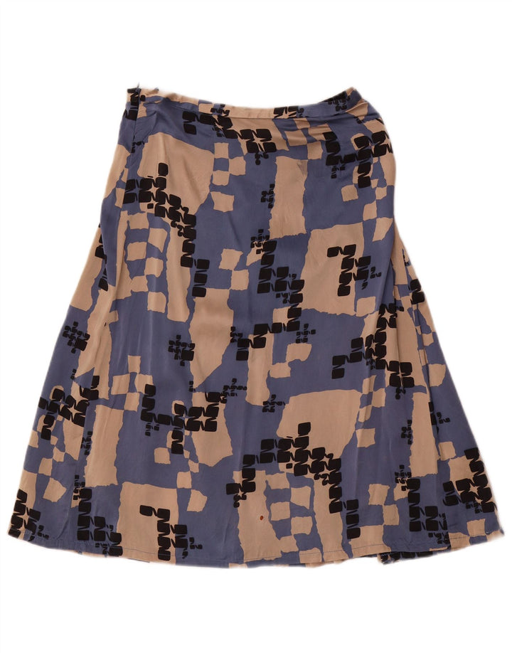 LES COPAINS Γυναικείο Σετ Φούστας 2 τεμαχίων IT 42 Medium W28 Μπλε γεωμετρικό μεταξωτό