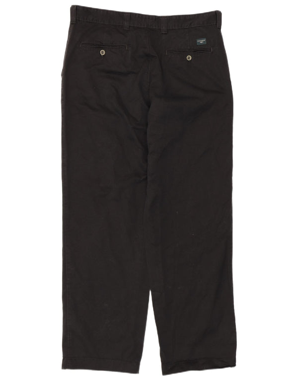 DOCKERS Ανδρικό ίσιο παντελόνι Chino W36 L32 Μαύρο βαμβακερό