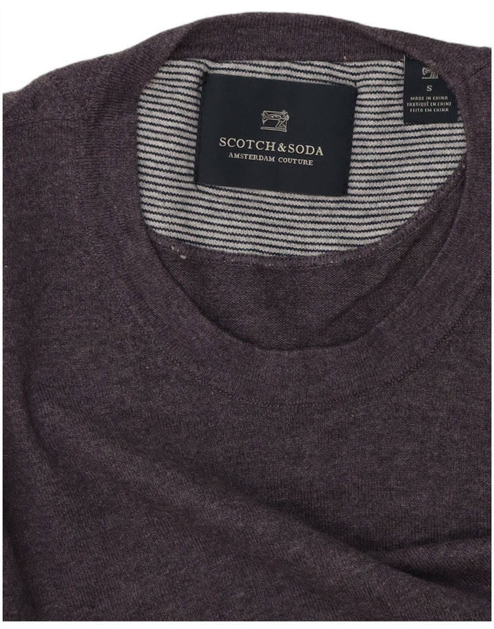 Ανδρικό πουλόβερ με λαιμόκοψη Scotch & Soda Small Purple