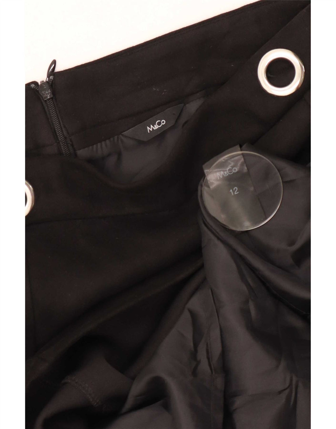 M&Co Γυναικεία Μίνι Φούστα UK 12 Medium W32 Μαύρο Πολυεστέρας