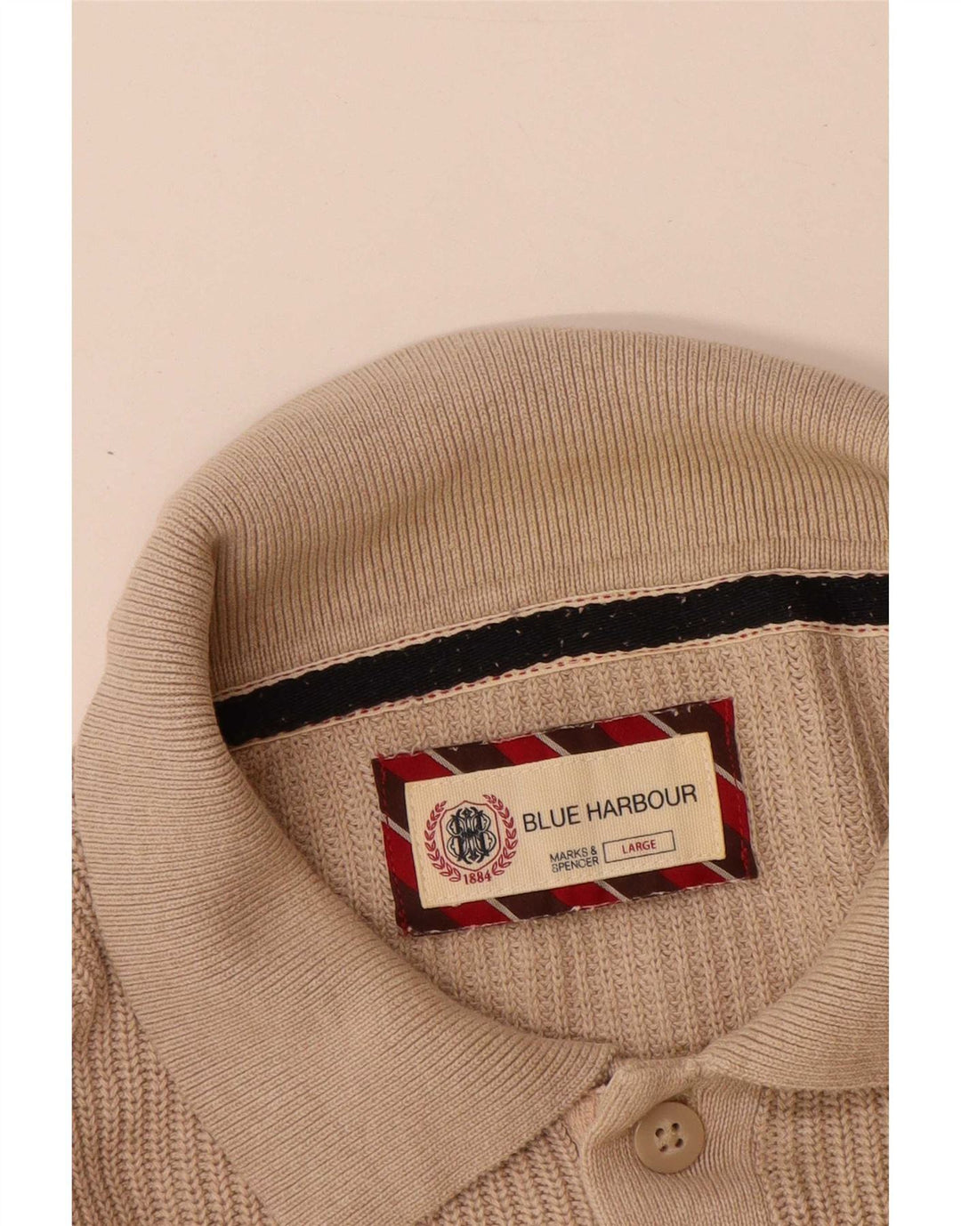 Ανδρικό πουλόβερ Marks & Spencer Blue Harbour Polo Neck Jumper Μεγάλο Μπεζ