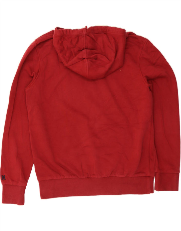 HURLEY Mens Graphic Hoodie Jumper Medium Red Cotton Vintage Hurley and Second-Hand Hurley from Messina Hembry 