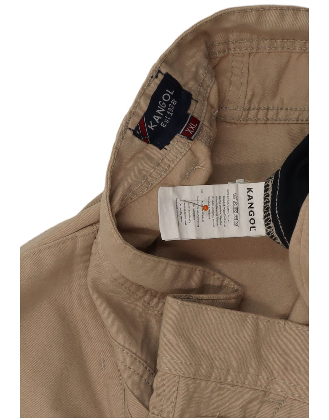 Ανδρικό σορτς Chino KANGOL 2XL W42 Μπεζ βαμβακερό
