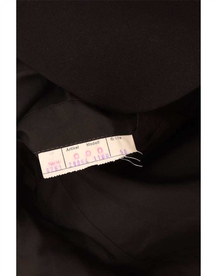 Vintage Ανδρικό μπουφάν σακάκι με 1 κουμπί EU 50 Large Black New Wool