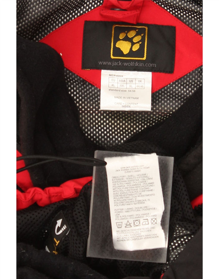 Jack Wolfskin Ανδρικό μπουφάν βροχής UK 44/46 XL Κόκκινο πολύχρωμο πολυαμίδιο
