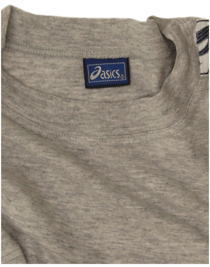 Γυναικείο γραφικό μπλουζάκι Asics Crop Top UK 14 Medium Grey Flecked