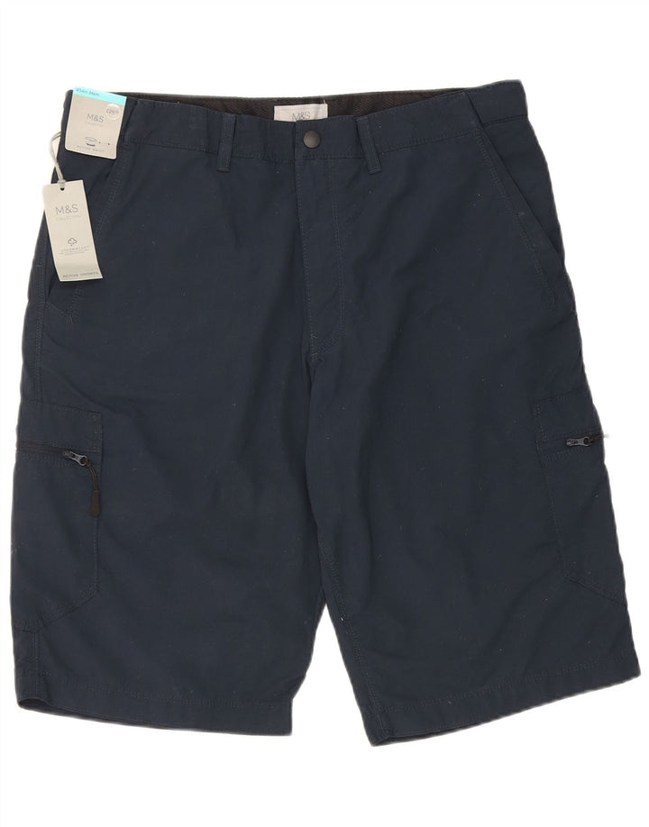 Marks & Spencer Ανδρικό Παντελόνι Cargo W34 Μεγάλο Βαμβακερό Navy Blue