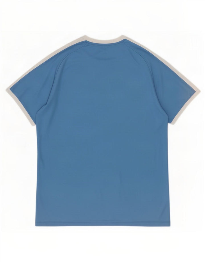 Ανδρικό T-Shirt Puma Top Large Blue Colourblock Πολυεστέρας