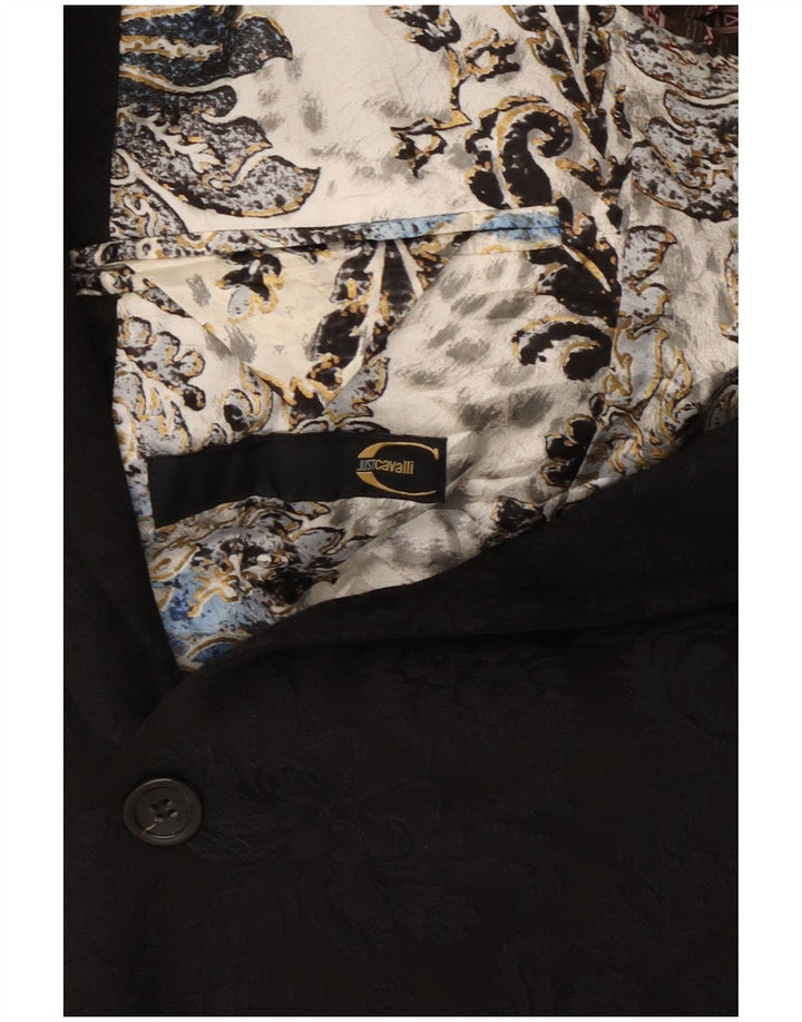 Just Cavalli Ανδρικό σακάκι σακάκι με 2 κουμπιά UK 38 Medium Black