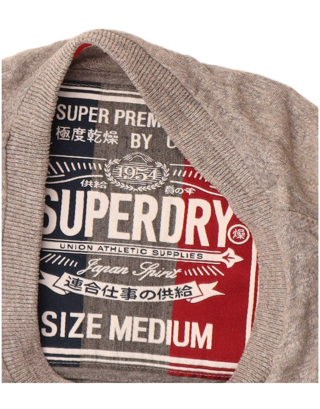 Ανδρικό γραφικό μπλουζάκι SUPERDRY Τοπ μεσαίο γκρι βαμβακερό