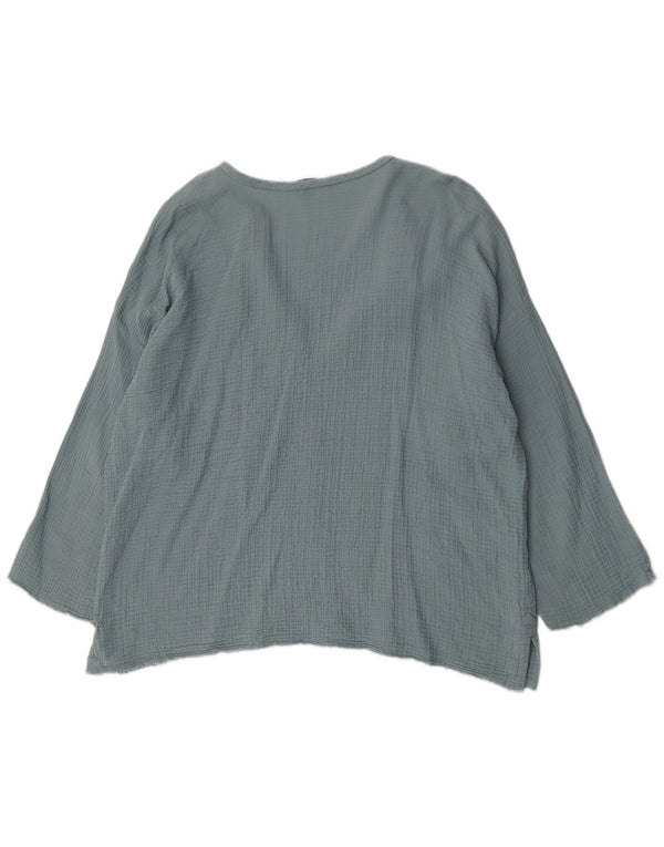 Zara Γυναικείο τοπ τουνίκ Oversized UK 18 XL Μπλε βαμβακερό