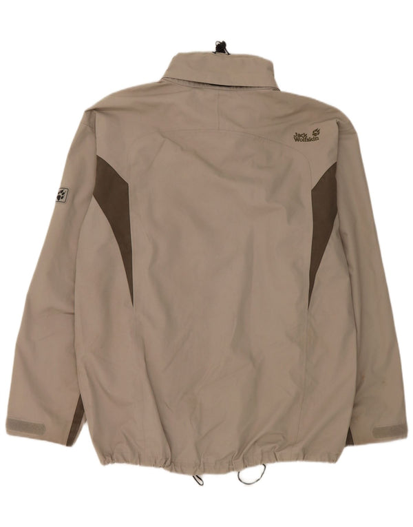 Jack Wolfskin Ανδρικό μπουφάν βροχής UK 40/42 Large Grey Colourblock Polyester