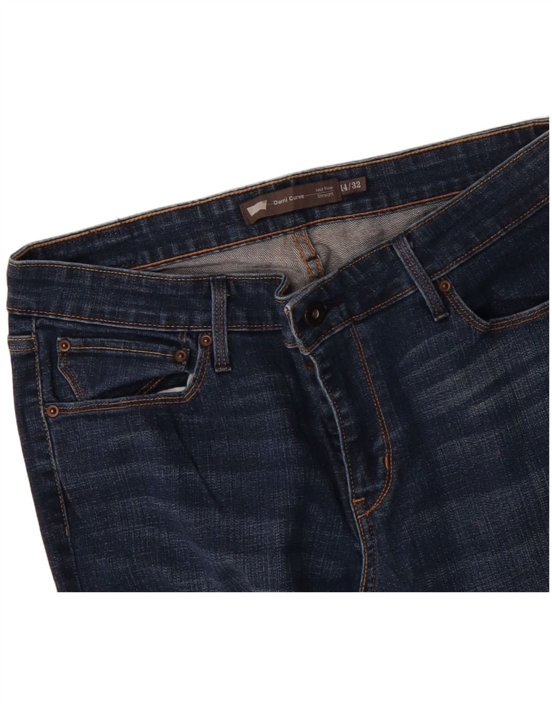 LEVI'S Γυναικείο Demi Curve Ψηλόμεσο ίσιο τζιν US 14 XL W32 L32 Μπλε
