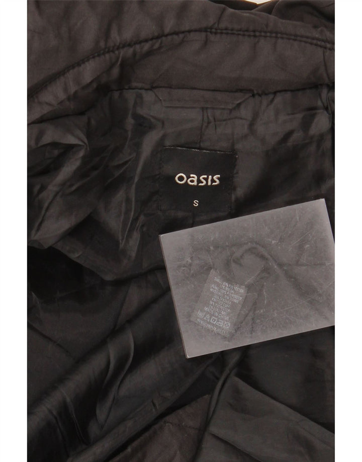 OASIS Γυναικείο Υπερμεγέθη Παλτό UK 10 Small Black Polyester