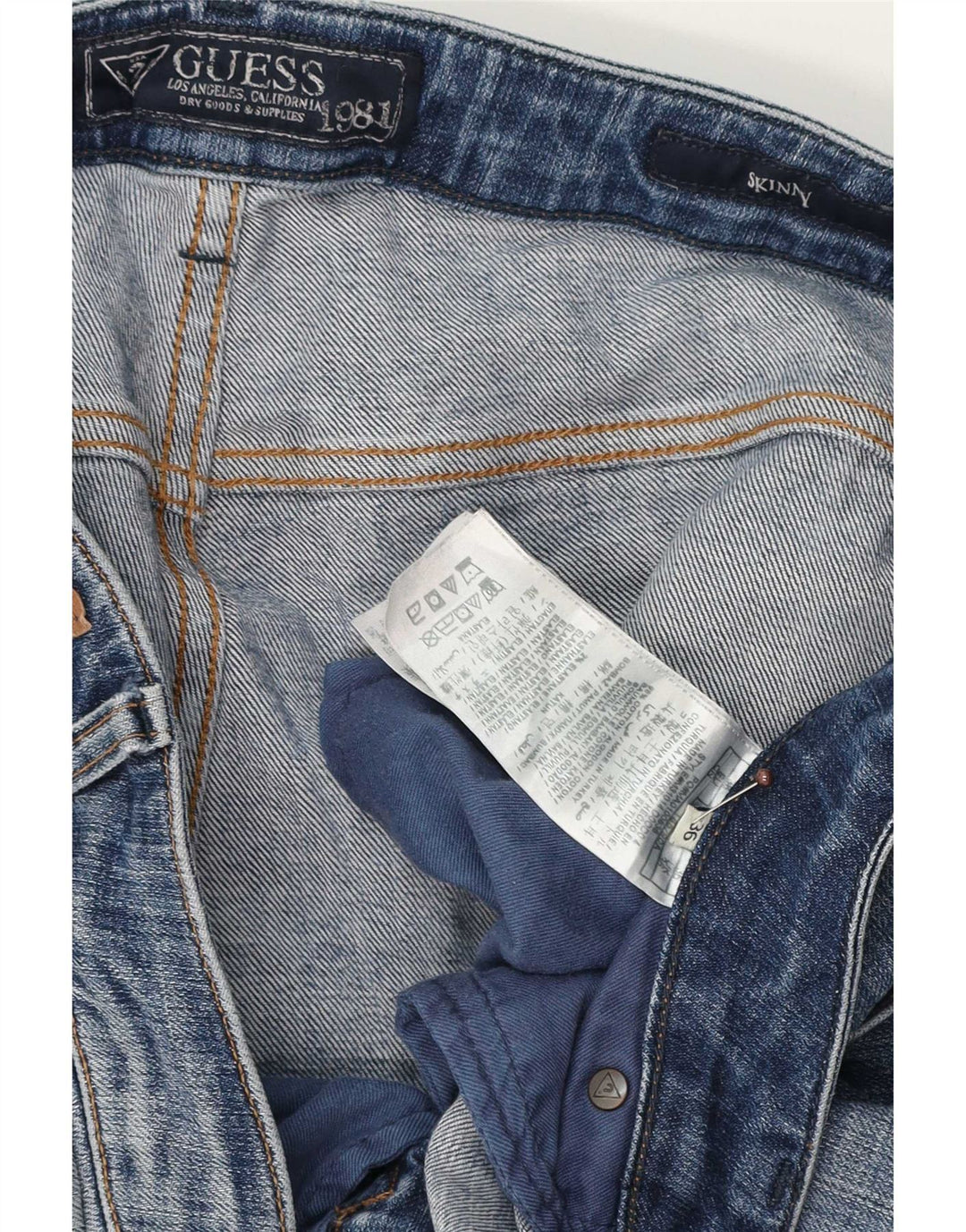 Ανδρικό τζιν σορτς Guess W36 μεγάλο μπλε βαμβακερό
