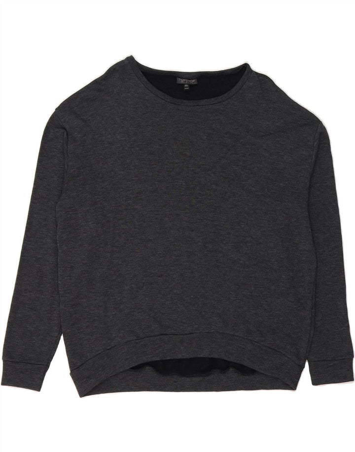 TOPSHOP Womens Sweatshirt Jumper UK 14 Large Grey Cotton Vintage Topshop and Second-Hand Topshop from Messina Hembry 