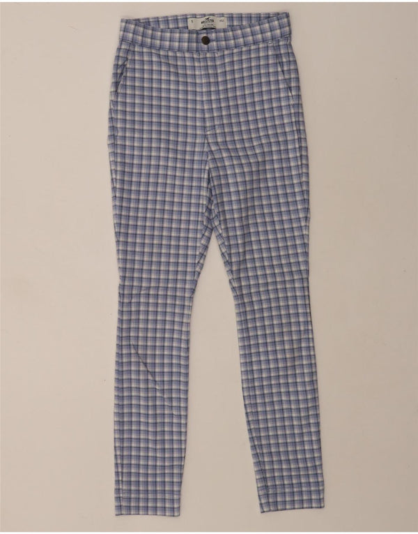 Hollister Γυναικείο Ψηλόμεσο Skinny Παντελόνι Chino Small W27 L28 Blue Check