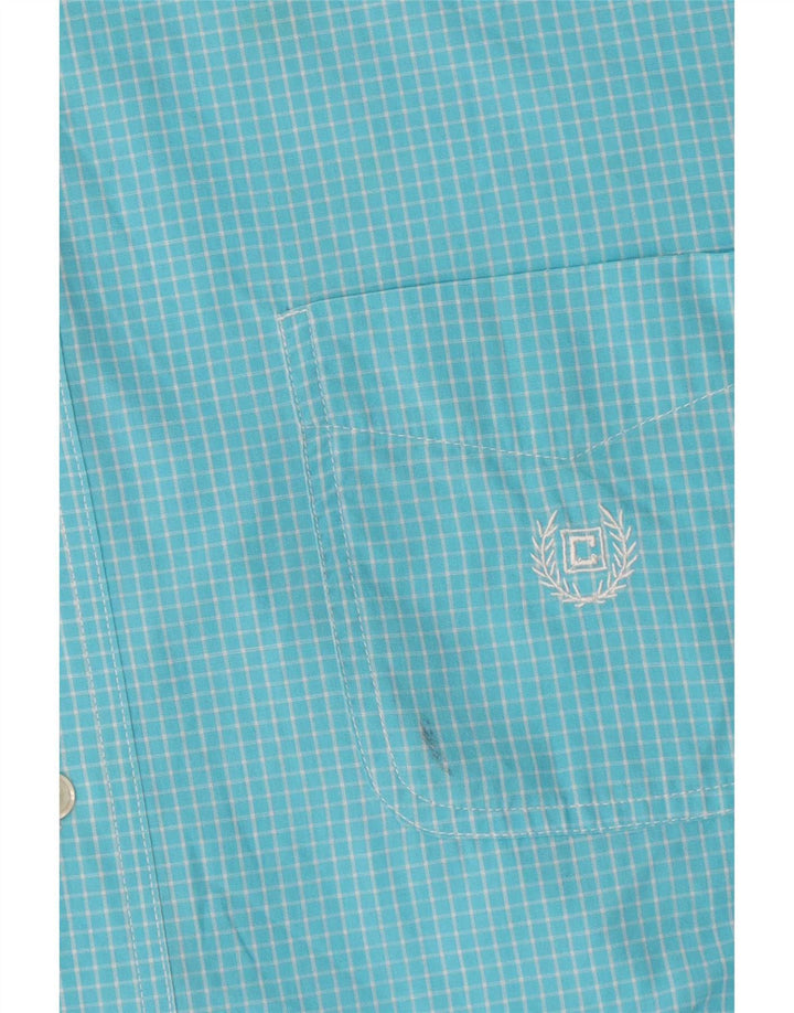 Chaps Ανδρικό πουκάμισο Easy Care XL Blue Check Cotton