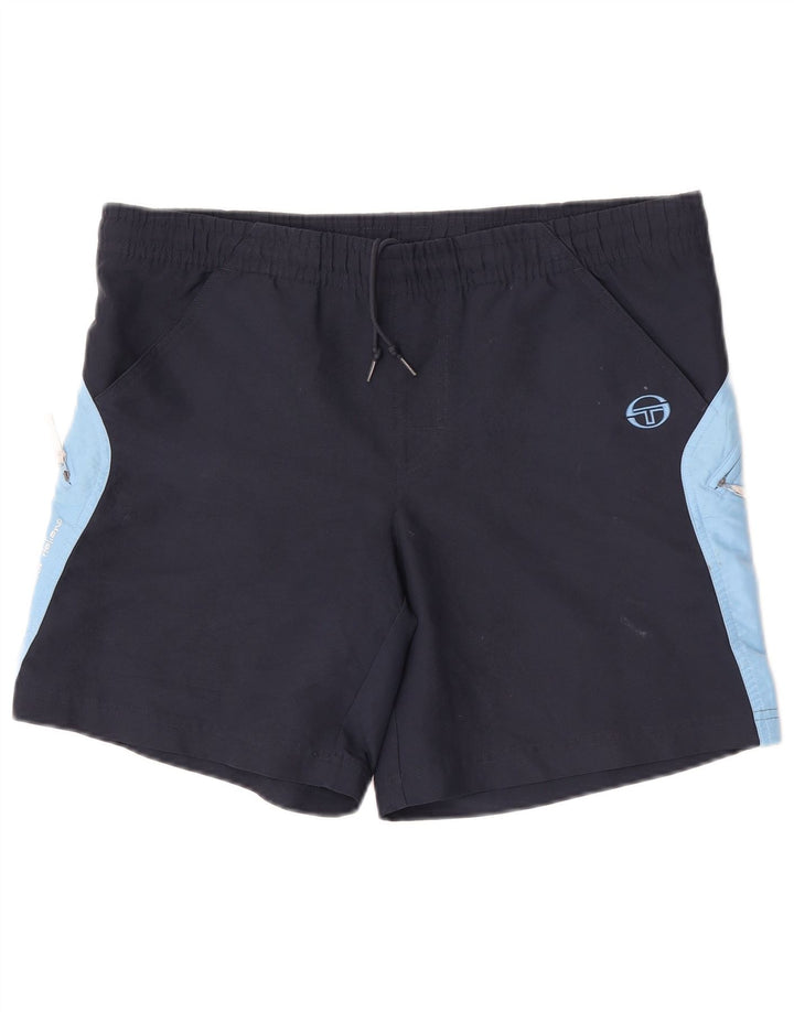 Ανδρικό γραφικό αθλητικό σορτς Sergio Tacchini, μεσαίο μπλε ναυτικό χρώμα