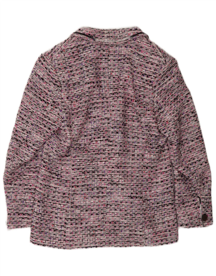 Vintage γυναικείο σακάκι με 3 κουμπιά σακάκι UK 14 Medium Pink Flecked
