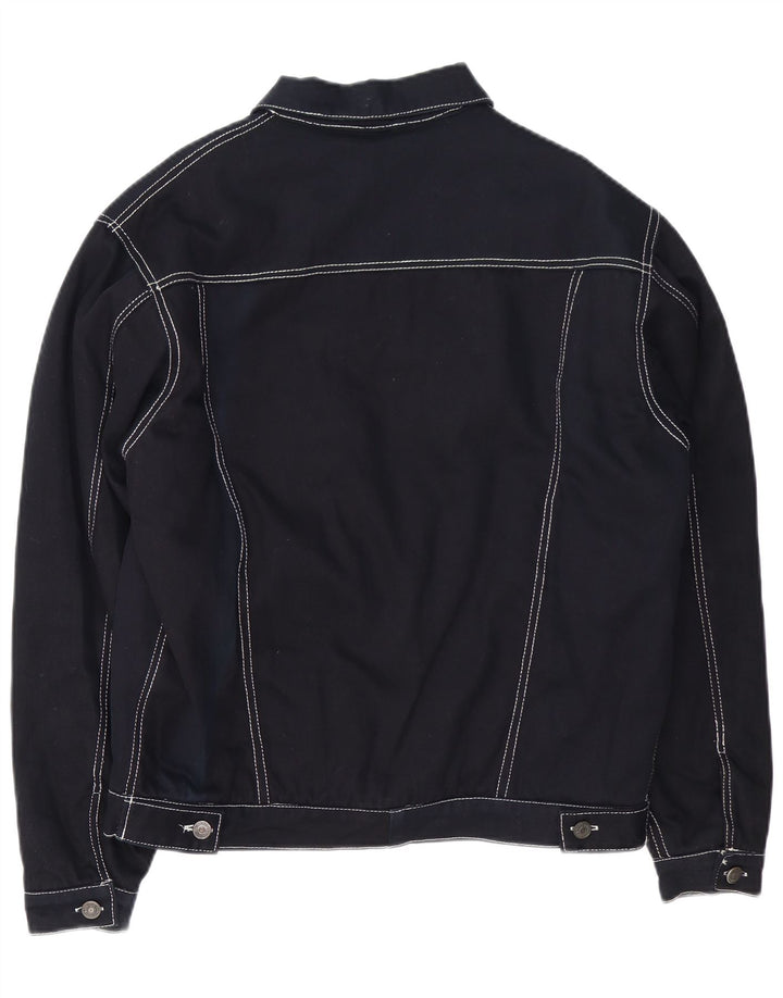 Komodo Ανδρικό Τζιν Μπουφάν UK 40 Large Navy Blue Cotton