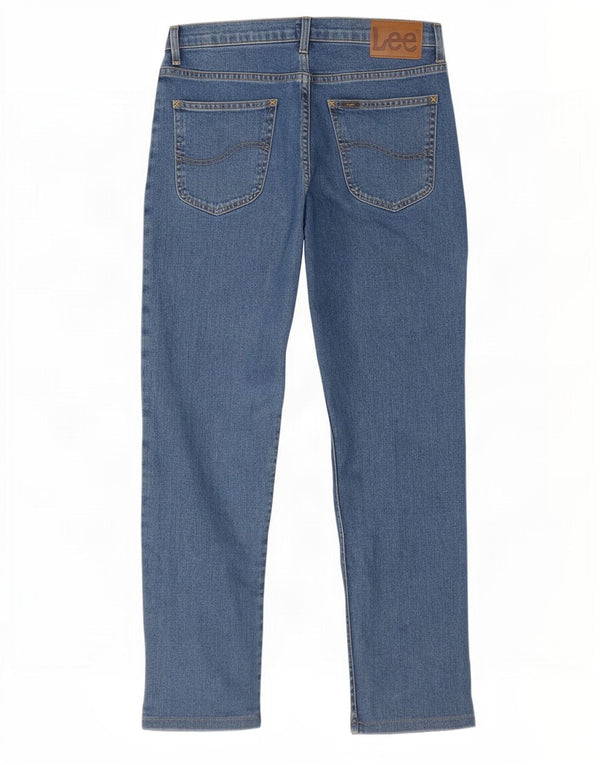 Lee Mens Brooklyn Straight Jeans W34 L30 Blue Cotton