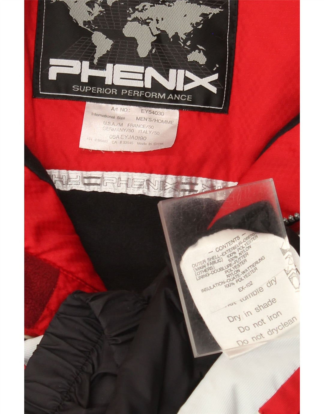 Ανδρικό μπουφάν Phoenix Ski IT 50 Large Red Colourblock Polyester
