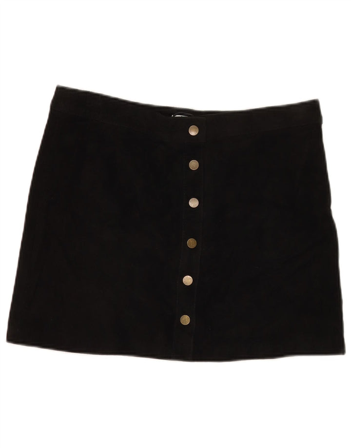 Pimkie Γυναικεία Suede Mini Φούστα IT 44 Medium W30 Μαύρο Δερμάτινο
