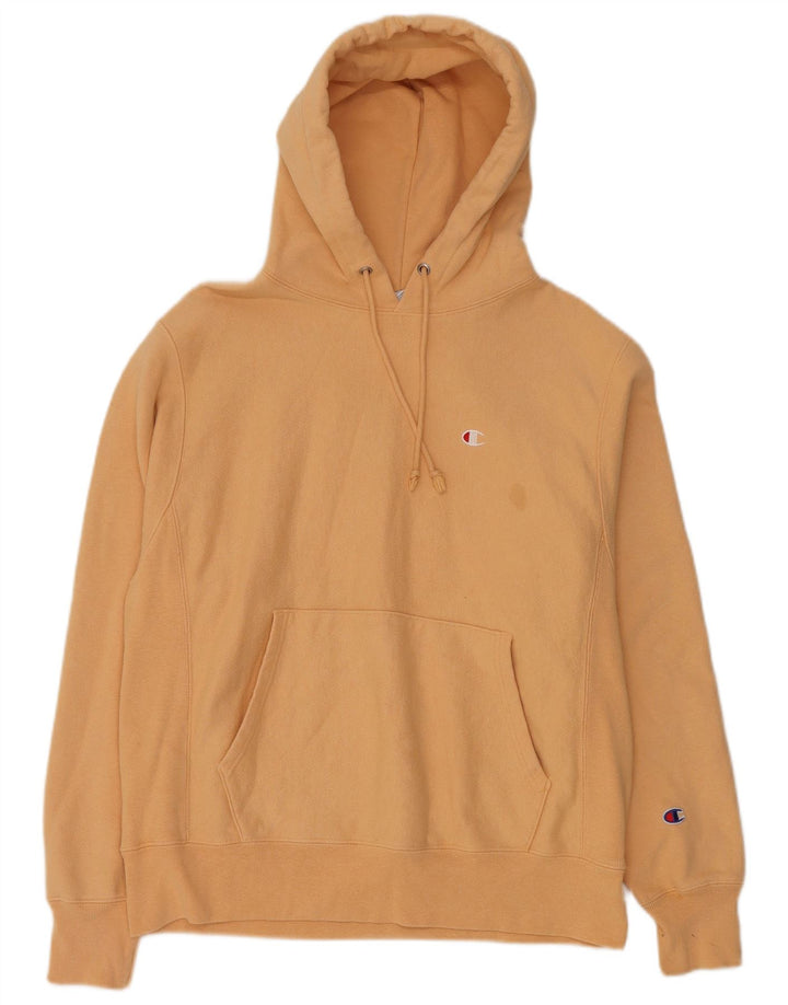 Champion Mens Hoodie Jumper Μεσαίο Μπεζ βαμβακερό