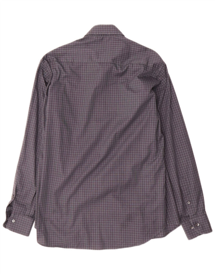 Yves Saint Laurent Ανδρικό πουκάμισο 40 15 3/4 Medium Grey Gingham