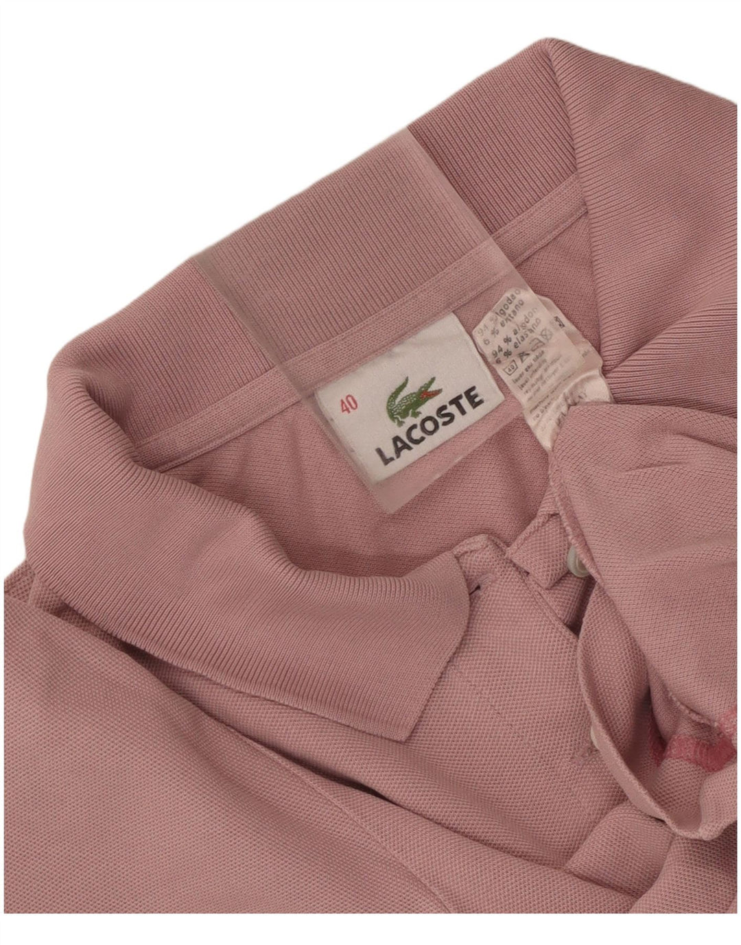 Γυναικείο πουκάμισο Polo Crop Lacoste Μέγεθος 40 Μεσαίο Ροζ Βαμβακερό