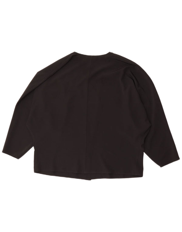 Vintage Γυναικεία Ζακέτα Relaxed Fit Top IT 46 Large Black Acetate