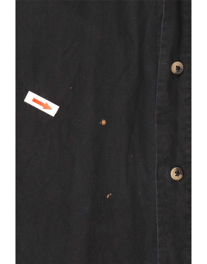 Ανδρικό κοντομάνικο πουκάμισο Wrangler μαύρο βαμβακερό