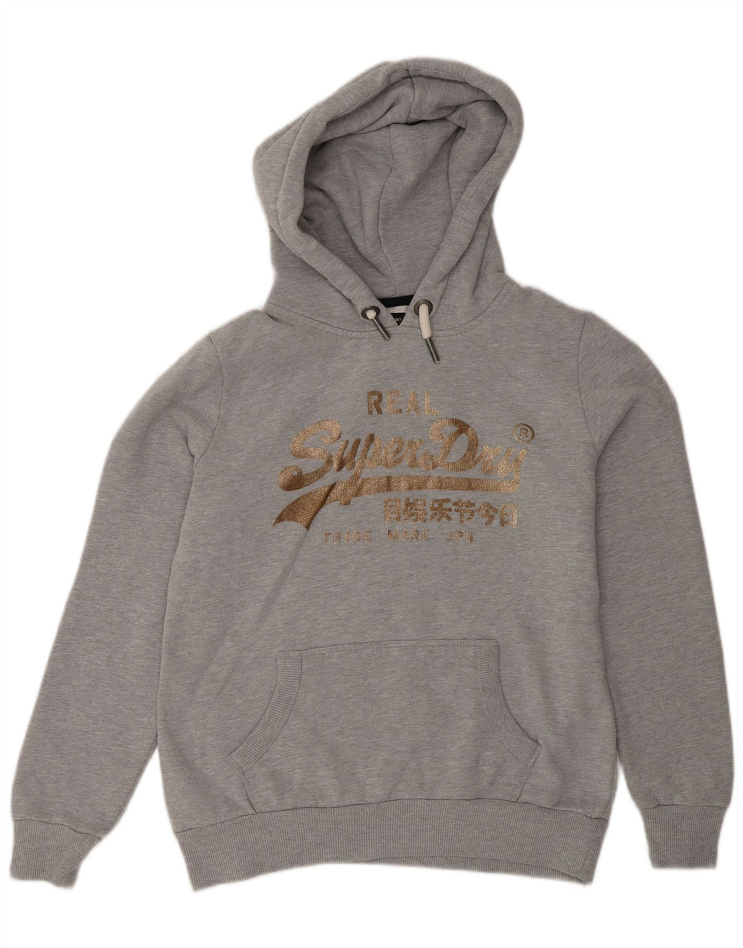 Superdry Γυναικείο Γραφικό Hoodie Jumper UK 12 μεσαίο γκρι