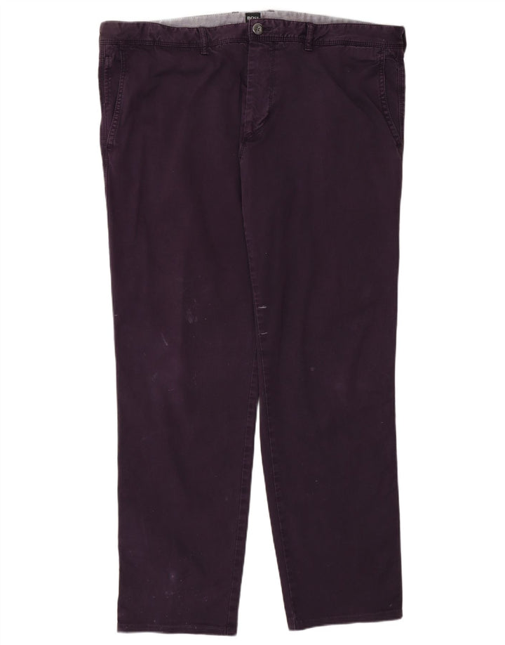 HUGO BOSS Ανδρικό ίσιο παντελόνι Chino Regular Fit W38 L30 Purple