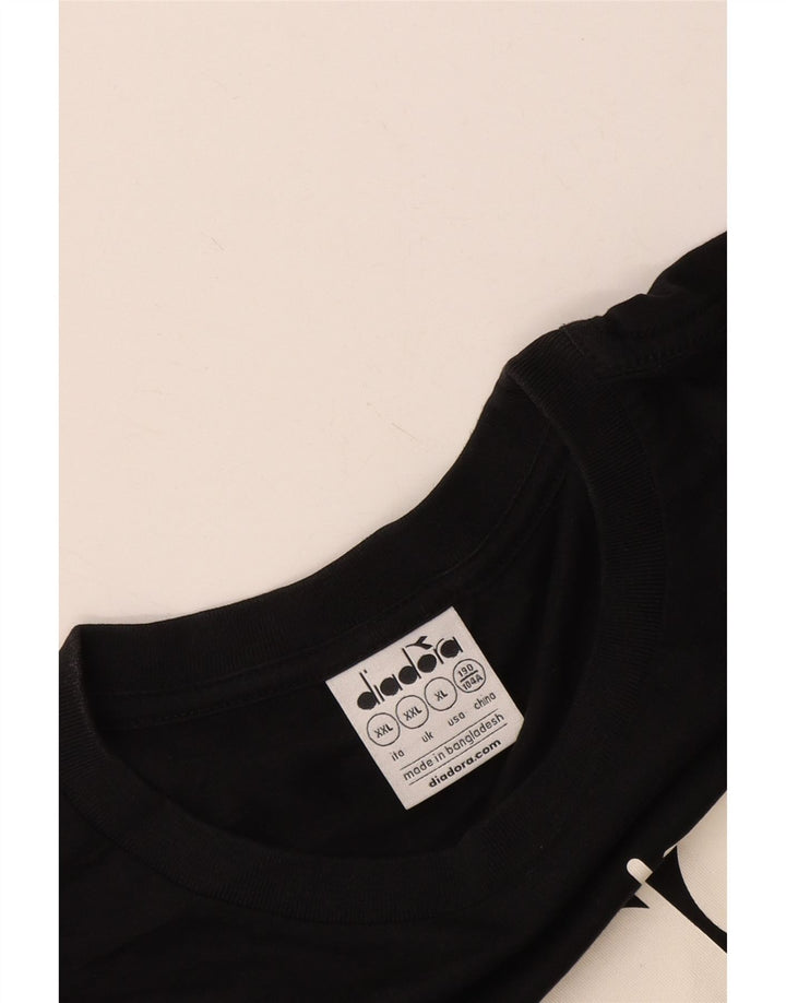Ανδρικό γραφικό T-Shirt Diadora Top 2XL Μαύρο