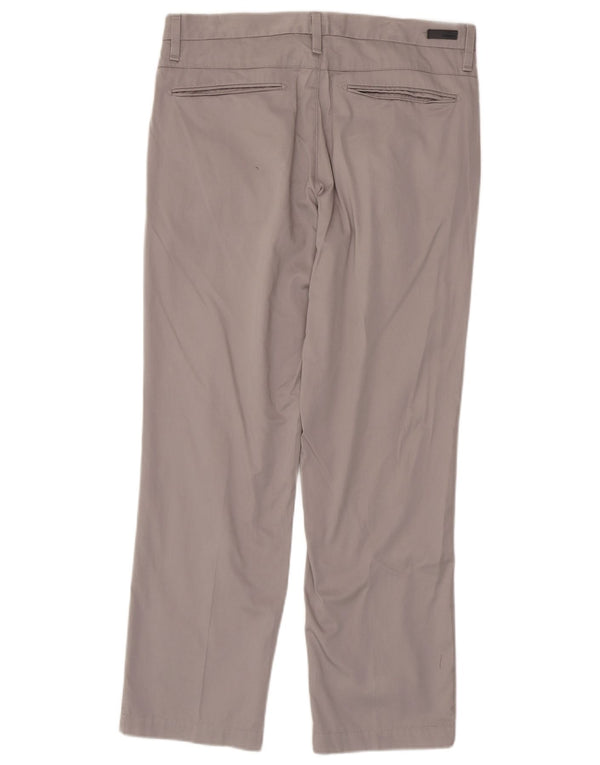 Marks & Spencer Ανδρικό αυτόγραφο ίσιο παντελόνι Chino W34 L29 Γκρι βαμβακερό