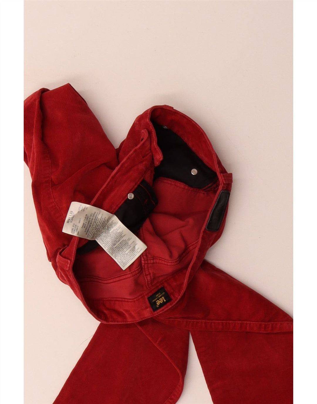 LEE Γυναικείο Scarlett Skinny Κοτλέ παντελόνι W31 L33 Κόκκινο βαμβακερό