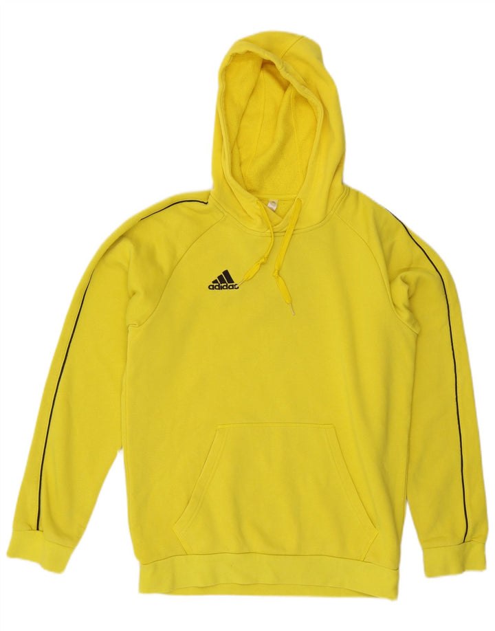 Ανδρικό κουκούλα ADIDAS, μεσαίο κίτρινο βαμβακερό
