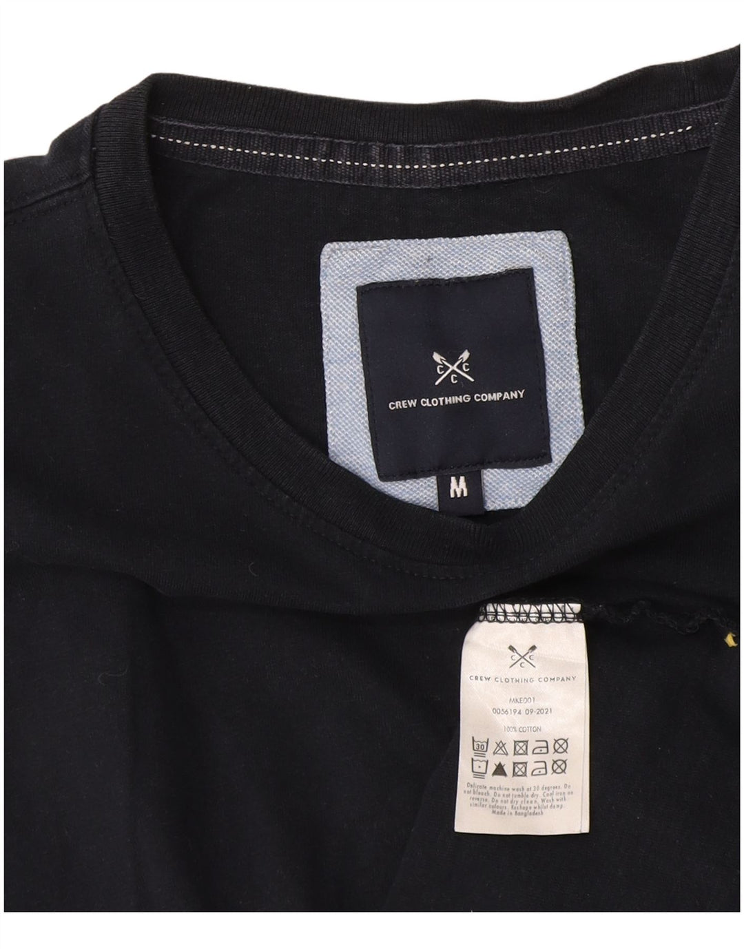 Ανδρικό T-Shirt Crew Clothing Top από μεσαίο μπλε ναυτικό βαμβακερό