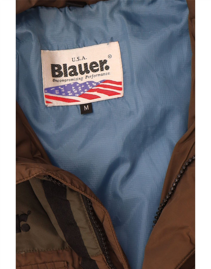 Ανδρικό γραφικό μπουφάν Blauer UK 38 Medium Brown Colorblock Nylon