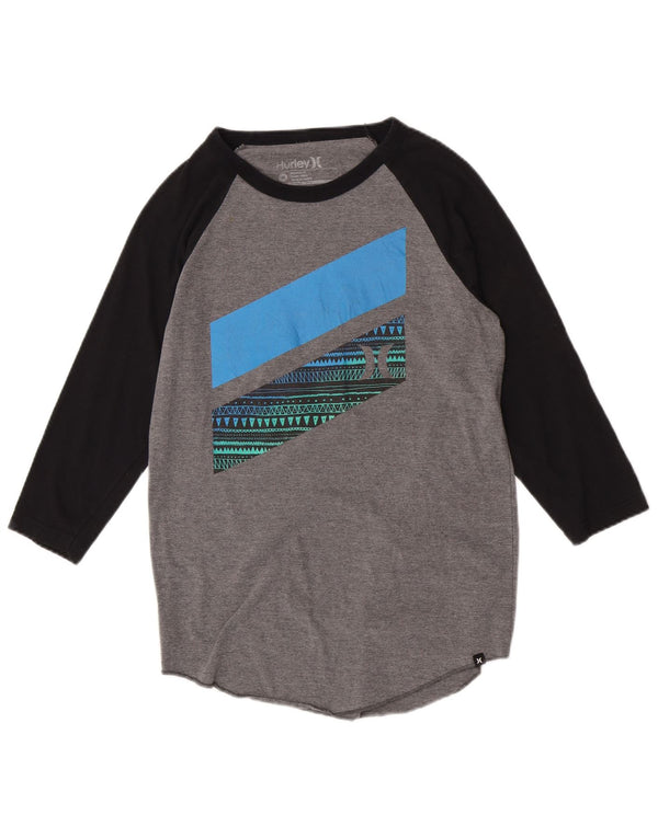 Hurley Boys Premium Fit Graphic Top Μακρύ μανίκι 15-16 ετών Μεσαίο γκρι