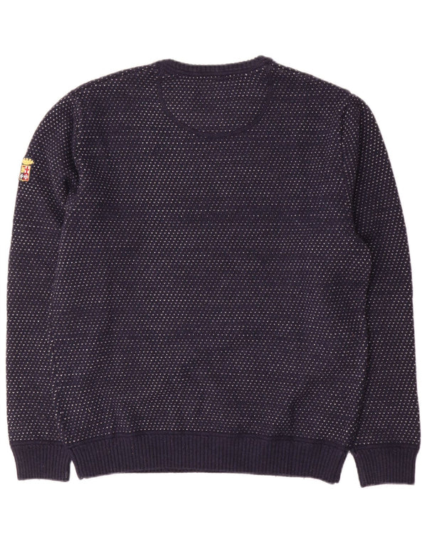 Ανδρικό πουλόβερ Marina Militare Boat Neck Jumper 2XL Navy Blue Flecked Wool