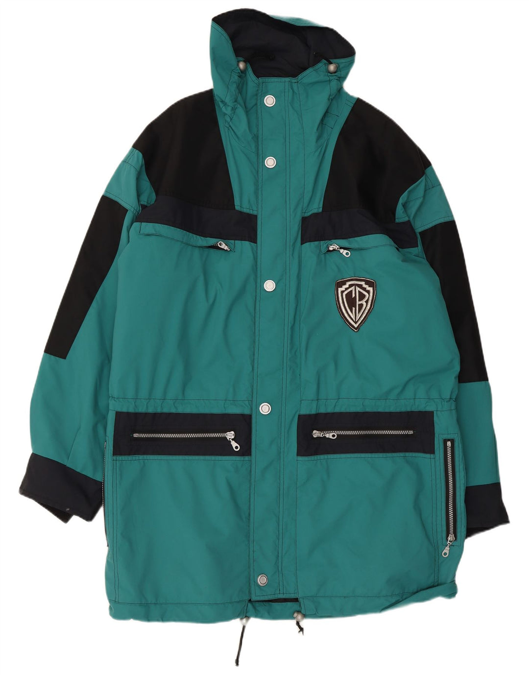 VINTAGE Ανδρικό γραφικό παλτό αντιανεμικό UK 40 μεγάλο πράσινο χρώμα