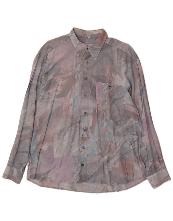 Club D'Amingo Ανδρικό πουκάμισο Abstract Pattern Μέγεθος 43/44 XL Πολύχρωμο